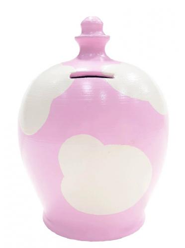 Money Pot Cloud Pink With White