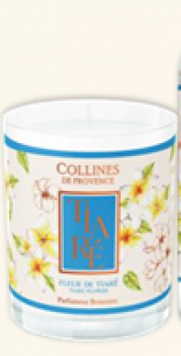 Collines de Provence Kerze Thaiti-Gardenie 180g