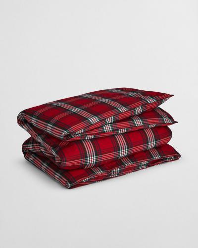Gant Home Flannel Einzelbettdeckenbezug Ruby Red