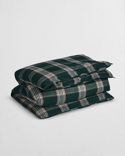 Gant Home Flannel Einzelbettdeckenbezug Tartan Green