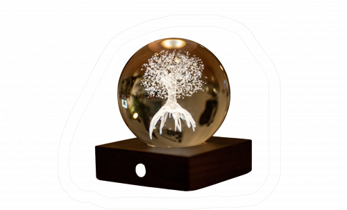 Gingko Amber Crystal Kristall Tree of Life