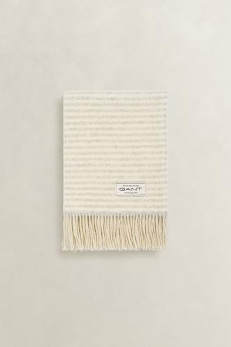 Gant Wolldecke Stripe Light Grey