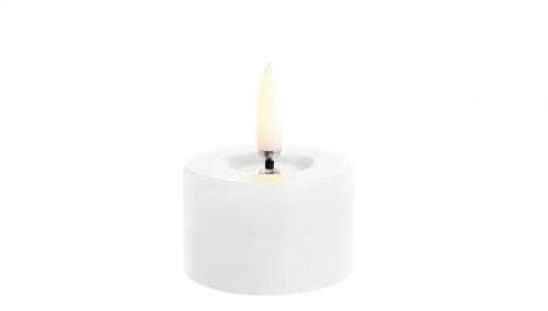 Uyuni LED melted pillar candle Nordic White