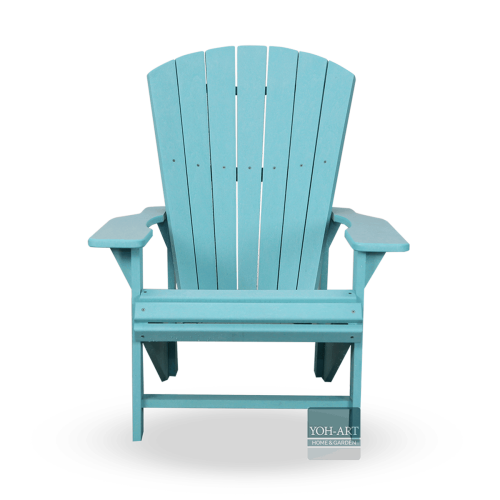 Loungebereich mit Adirondack Chair in Aqua, Beistelltisch und maritimer Strandtasche