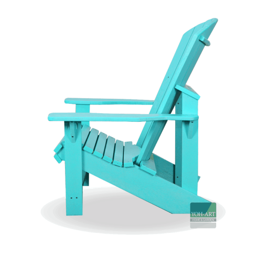 Preview: Kanadischer Adirondack Chair in Türkis mit hoher Rückenlehne und breiten Armlehnen