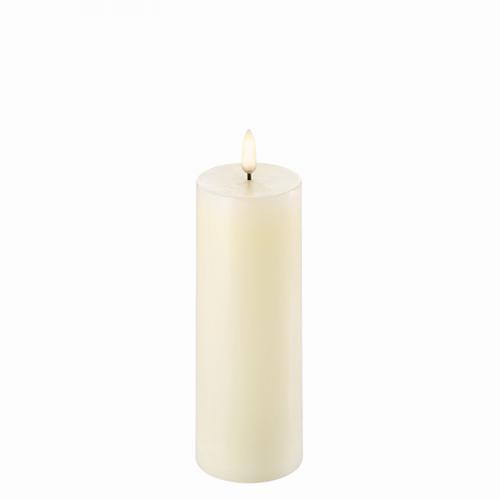 Uyuni LED Pillar Kerze Ivory, schick, groß