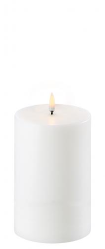 Uyuni LED Pillar Kerze Nordic White 10,1 x 15 cm, romantisch, Kerzenschein