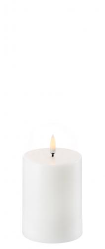 Uyuni Led Pillar Kerze Nordic White 7,8 x 10 cm, schick, modern