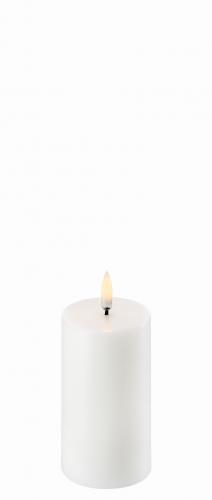 Uyuni LED Pillar Kerze Nordic White, schick, schoen