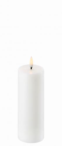 Uyuni LED Pillar Kerze Nordic White, gemuetlich, wunderschoen