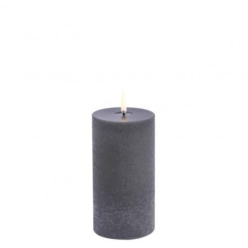 Uyuni Led Pillar Kerze Grey Rustic