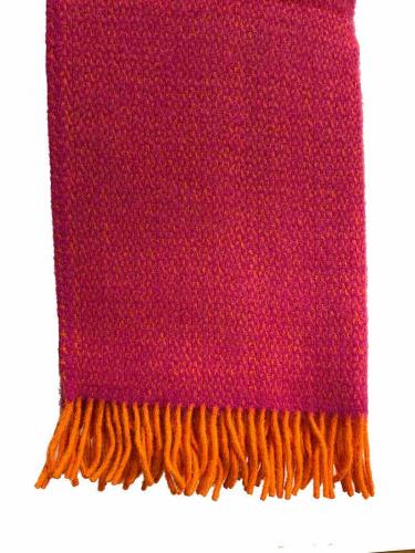 D&T Wolldecke Punto Pink/Orange pink, schoen, kuschelig 
