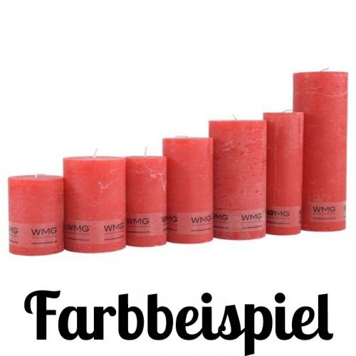 WMG Kerze Rustic rot 09 100x70mm,rot, modern, fein