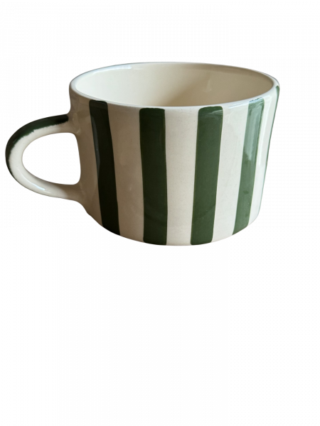 Musango Mugs Candy Strip Moss Green