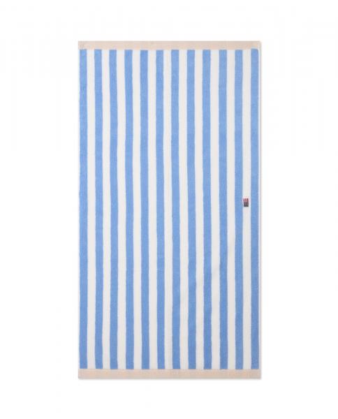 Lexington Block Striped Towel Sky Blue, White, Moonbeam Handtuch