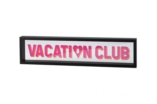 Gift Company Love Frames, Glasbild, Motiv: Vacation Club, schwarz