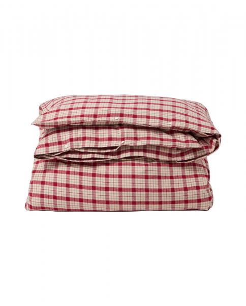 Lexington Bettwäsche Checked Cotton Flannel Bed Set Red Beige Lexington Bettwäsche Checked Cotton Flannel Bed Set Red Beige