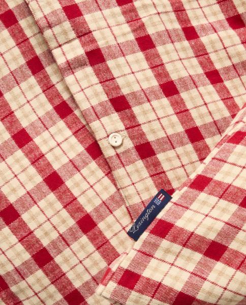 Lexington Bettwäsche Checked Cotton Flannel Bed Set Red Beige Lexington Bettwäsche Checked Cotton Flannel Bed Set Red Beige