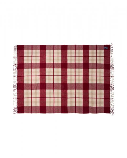 Lexington Checked Recycled Wool Throw Beige