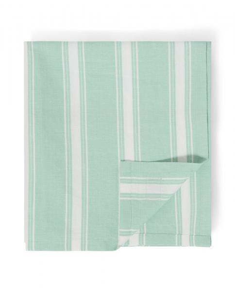 Lexington Tischdecke Striped Linen/Cotton green, white