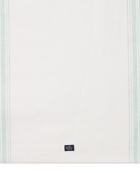 Lexington Läufer Striped Organic Cotton white, green