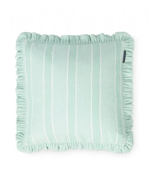 Lexington Striped Leinen Cotton Frill Kissenhülle