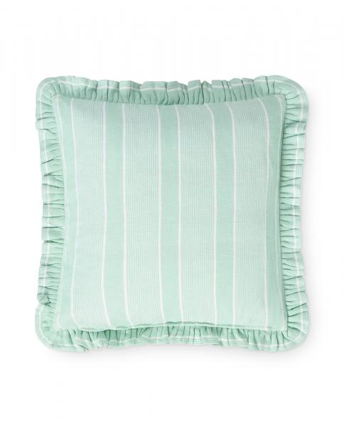 Lexington Striped Leinen Cotton Frill Kissenhülle
