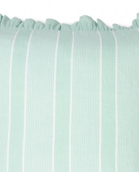 Lexington Striped Leinen Cotton Frill Kissenhülle