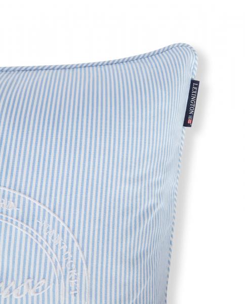 Lexington Blue/White Striped Organic Cotton Kissenhülle