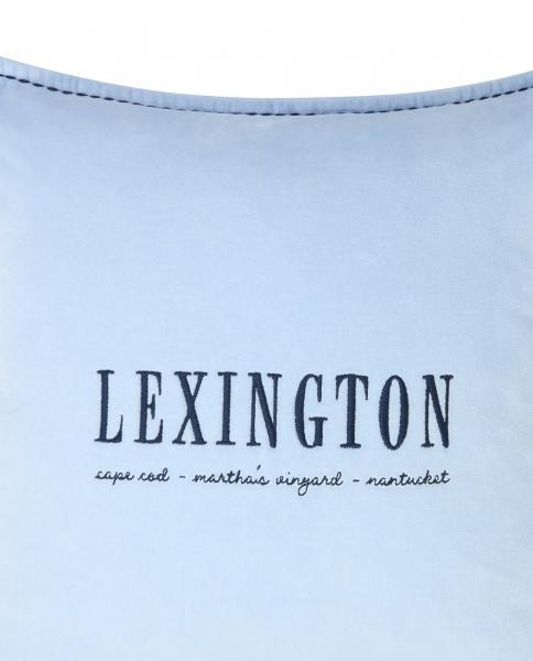Lexington Blue Logo Organic Cotton Velvet Kissenhülle