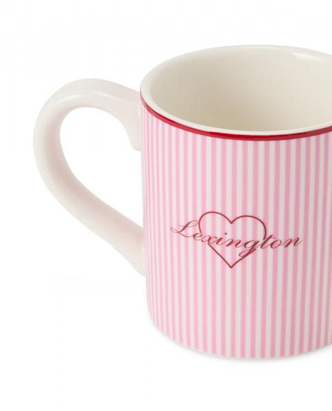 Lexington Stoneware Mug Pink,White