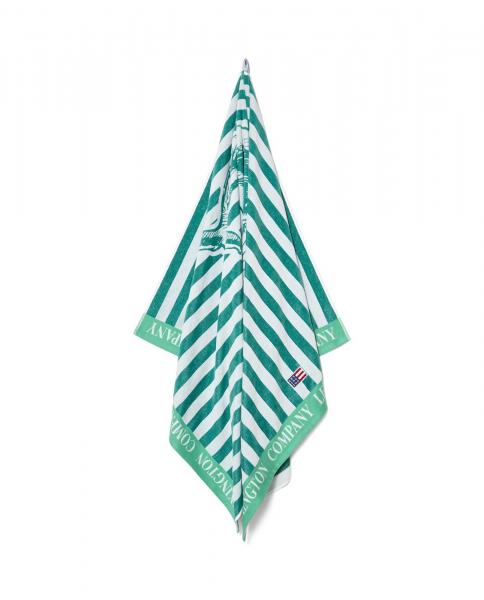Lexington Summer Cotton Velour Beach Towel Green White