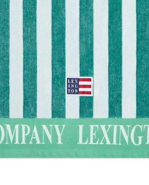 Lexington Summer Cotton Velour Beach Towel Green White
