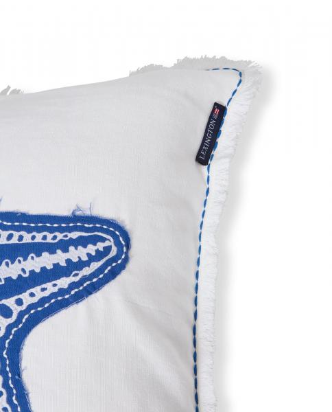 Lexington Summer Embroidered Patch Leinen Cotton Kissenbezug