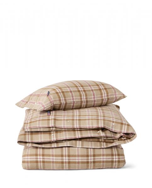 Lexington Bettwäsche Checked Cotton Flannel Fudge