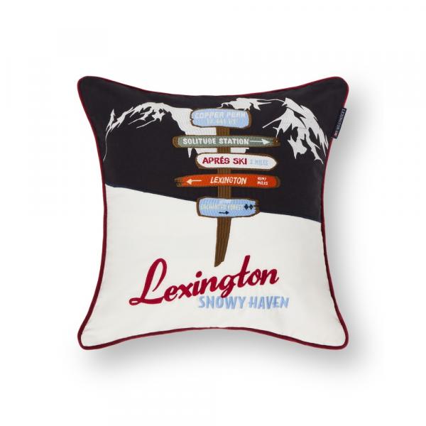 Lexington Kissenhülle, Lexington The Sign, Lexington Twill, Lexington Patch Kissen, Kissenhülle mit Patch, Patch Kissen, Twill Kissenbezug, Kissenhülle Bio-Baumwolle, Organic Cotton Kissen, Dekokissen, Sofakissen, Zierkissen,