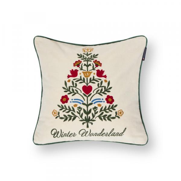 Velvet Kissenhülle, Kissenbezug Bio-Baumwolle, Organic Cotton Kissen, Dekokissen Weihnachten, Sofakissen Samt, Weihnachtsdeko Wohnzimmer, Landhaus Weihnachtsdeko, Wichtelgeschenk, Geschenkidee Weihnachten