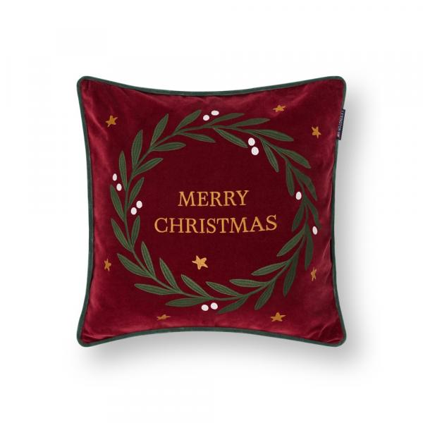 Lexington Wreath Organic Cotton Velvet Kissenbezug