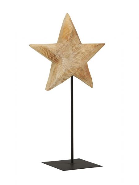WMG Holz-Stern auf Fuß Natur, 50cm, schick, einzigartig, handgemacht WMG Holz-Stern auf Fuß Natur, 50cm, schick, einzigartig, handgemacht