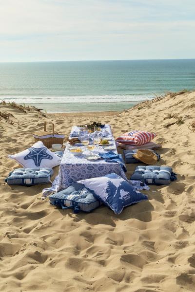 Lexington Map Printed Organic Cotton Kissenbezug