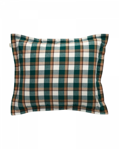 Gant Home Flannel Check Kopfkissenbezug Deep Forest