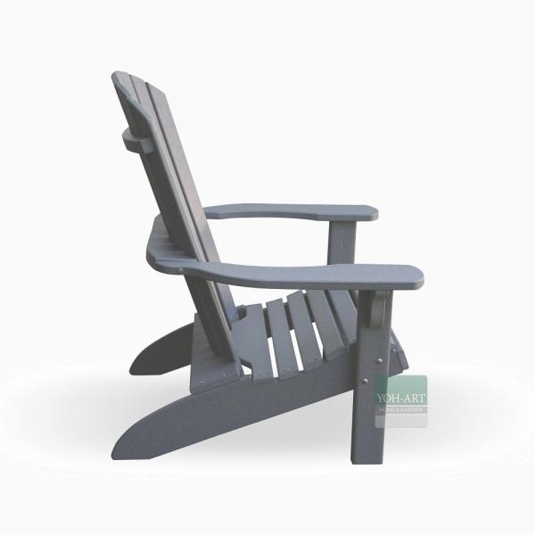 Adirondack Chair USA Classic Dark Gray, Seite, modern