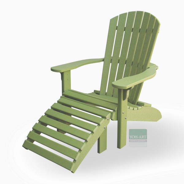 Adirondack Chair USA Classic Lime, mit Fussteil