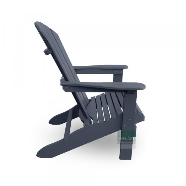 Adirondack Chair USA Classic Relax Dark Grey rechte Seitenansicht – ergonomischer Gartenstuhl