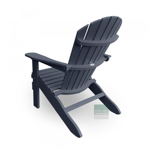 Adirondack Chair USA Classic Relax Dark Grey Seitenansicht links hinten – klassischer Adirondack Chair