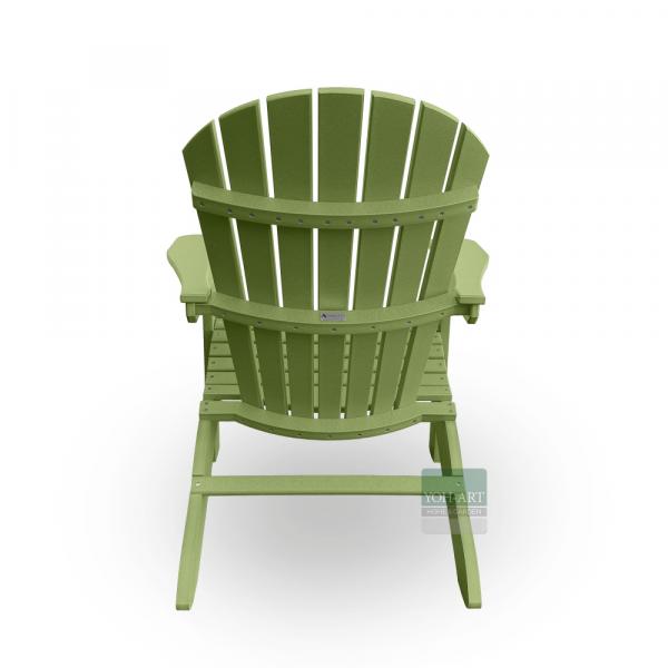 Adirondack Chair USA Classic Relax Kiwi Rückansicht – stabiler wetterfester Adirondack Gartenstuhl