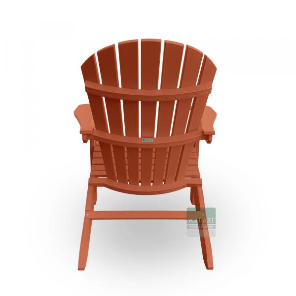 Adirondack Chair USA Classic Relax Mango Orange Rückansicht – stabiler wetterfester Adirondack Gartenstuhl