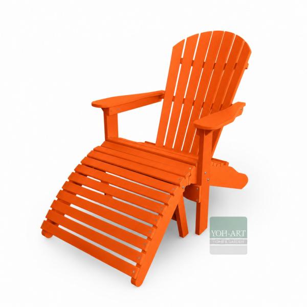 Original USA Classic Relax Adirondack Chair in Orange – hochwertiger Outdoor-Loungesessel für entspannte Stunden im Garten.