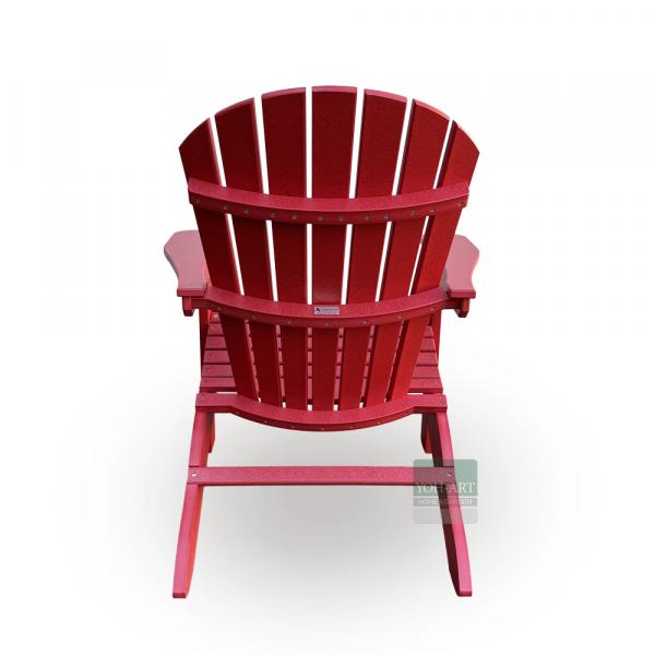 Adirondack Chair USA Classic Relax Red Rückseite stabiler Adirondack Gartenstuhl