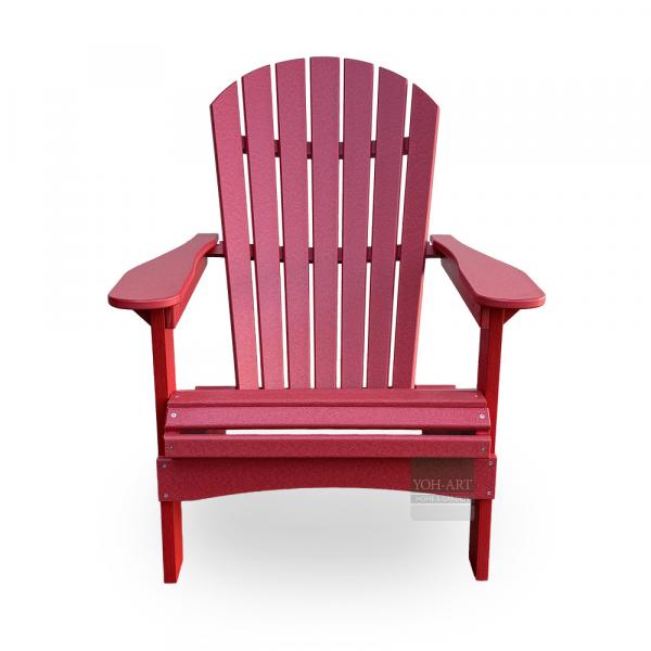 Adirondack Chair USA Classic Relax Red Vorderansicht komfortabler Gartenstuhl